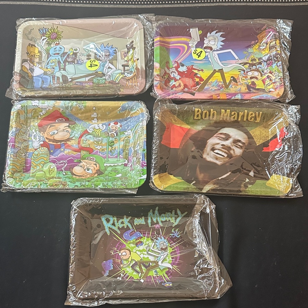 5pc Cartoon Character Rolling Tray 📥